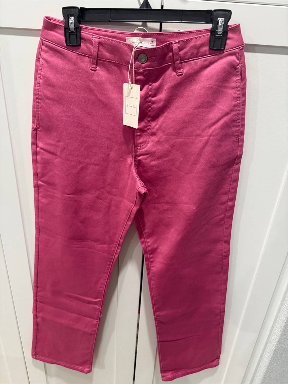 Active USA Magenta Crop Stretch Jeans